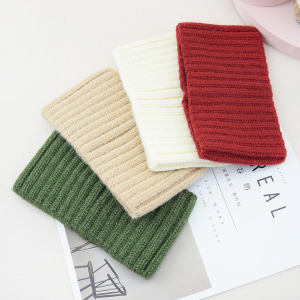 Solid color knitted headband