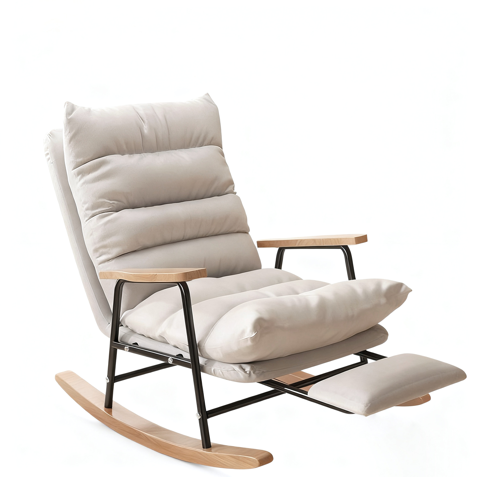 Silla mecedora sillón sofá perezoso una persona puede acostarse y dormir silla mecedora casera balcón ocio dormitorio silla mecedora