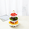 European -style multi -layer cake shelf life day, three -layer fruit disk light luxury style living room candy disk snack disk