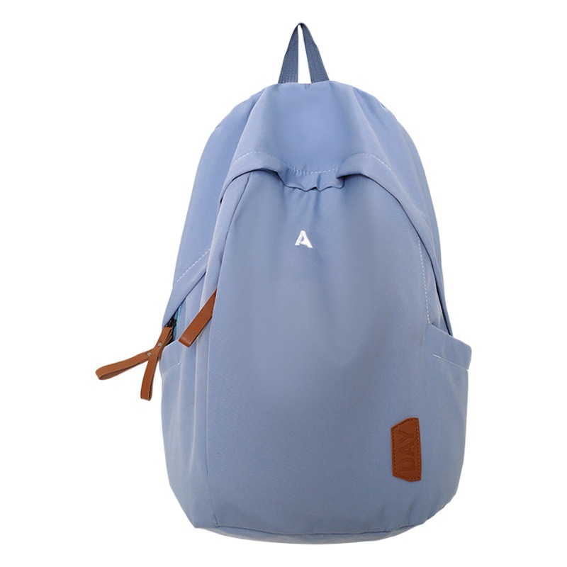 Simple and Fashionable Student Schoolbag Female Korean Version Trendy Solid Color Commuter Backpack Fashionable Casual Versatile Travel Backpack