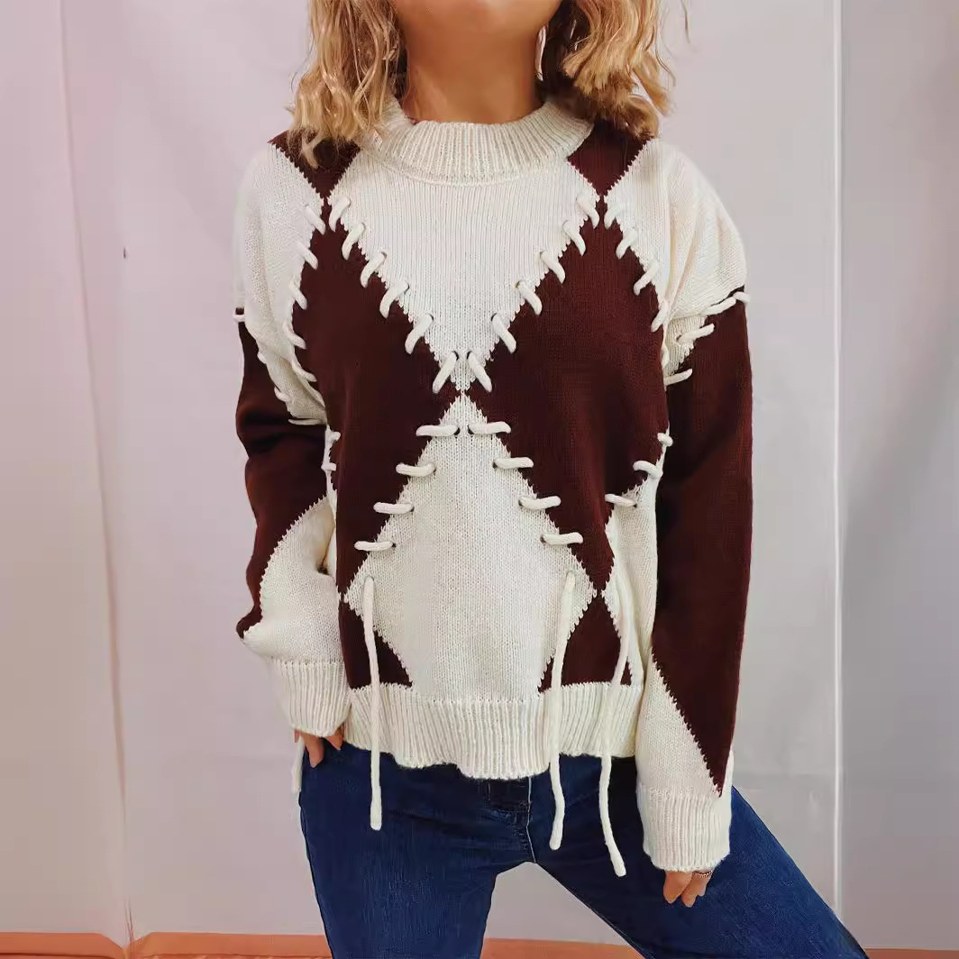 Fashion Personality Knitted Pullover Sweater Women