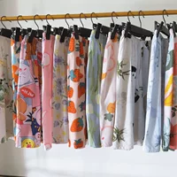 Женские пижамы из хлопкового шелка, летние тонкие шорты большого размера, удобные и милые брюки с принтом и кондиционером для беременных женщин, которые можно носить на улице.