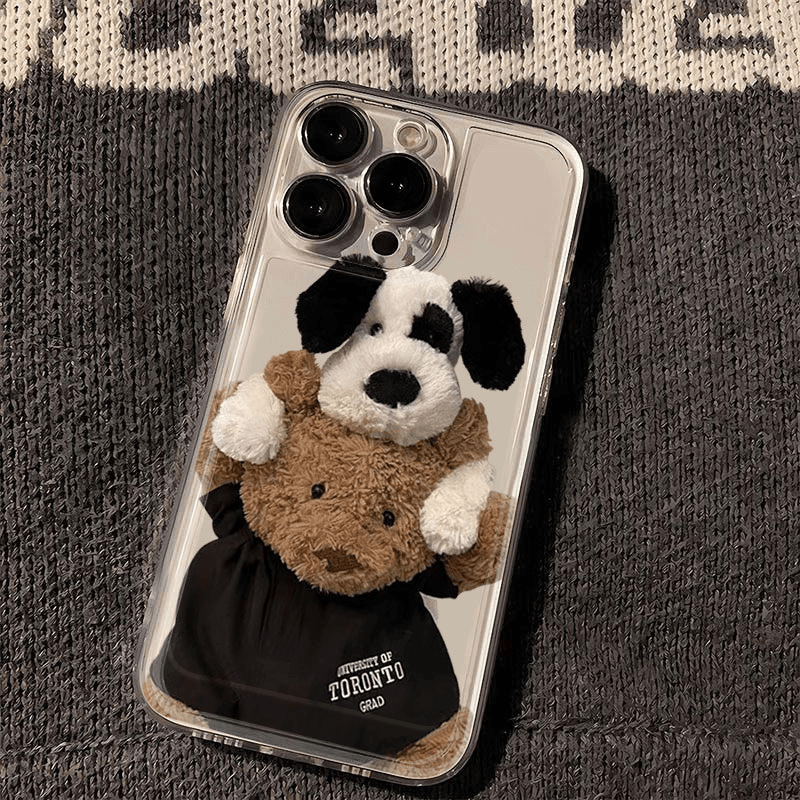 Teddy Bear Applicable Apple 16PROMAX Phone Case iPhone15/14 Art 13 Cute 12 Soft Case 11/xs