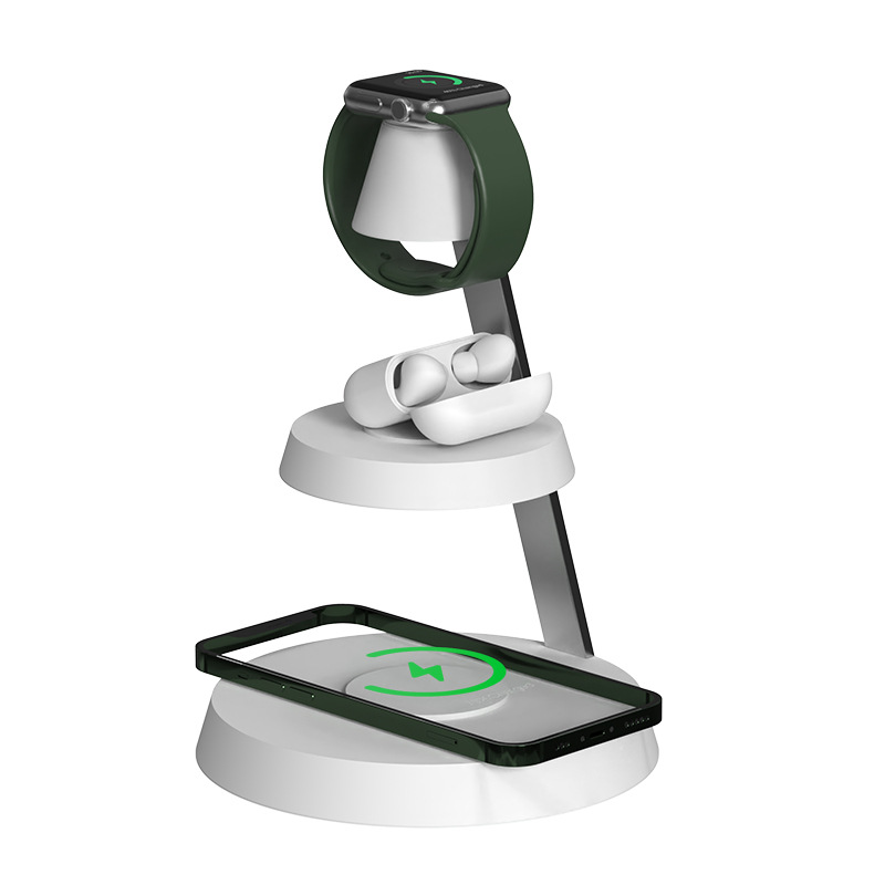 IGaur aigoer pagoda cargador inalámbrico cargador cinco en uno estación de carga inalámbrica con luz nocturna 42W cargador inalámbrico