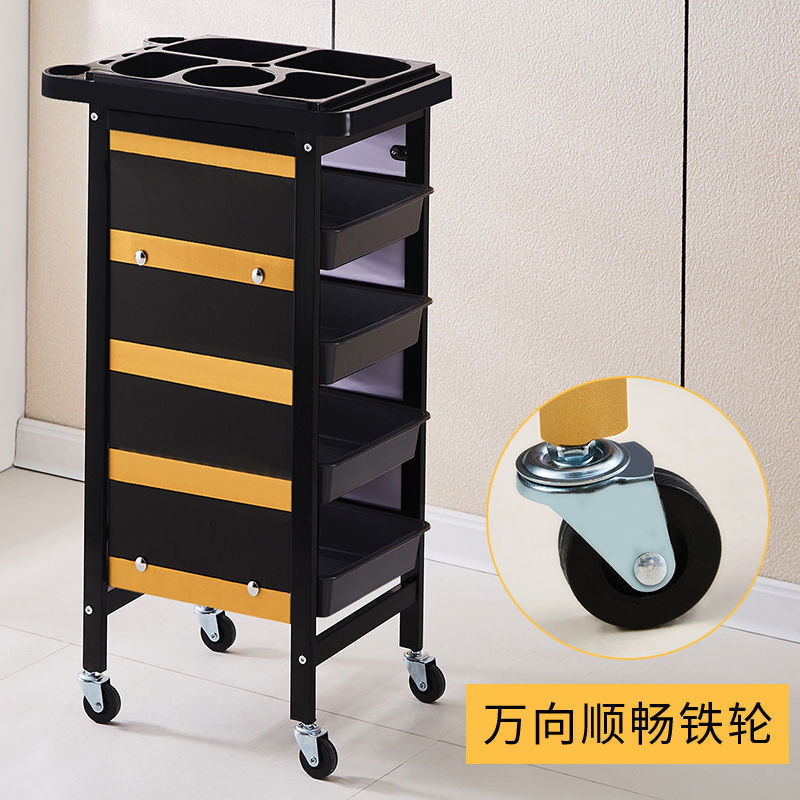 Carro de belleza, cochecito de peluquería, cochecito de peluquería, carro de herramientas, carro de barra de cinco capas, carro de peluquería, armario de herramientas de peluquería