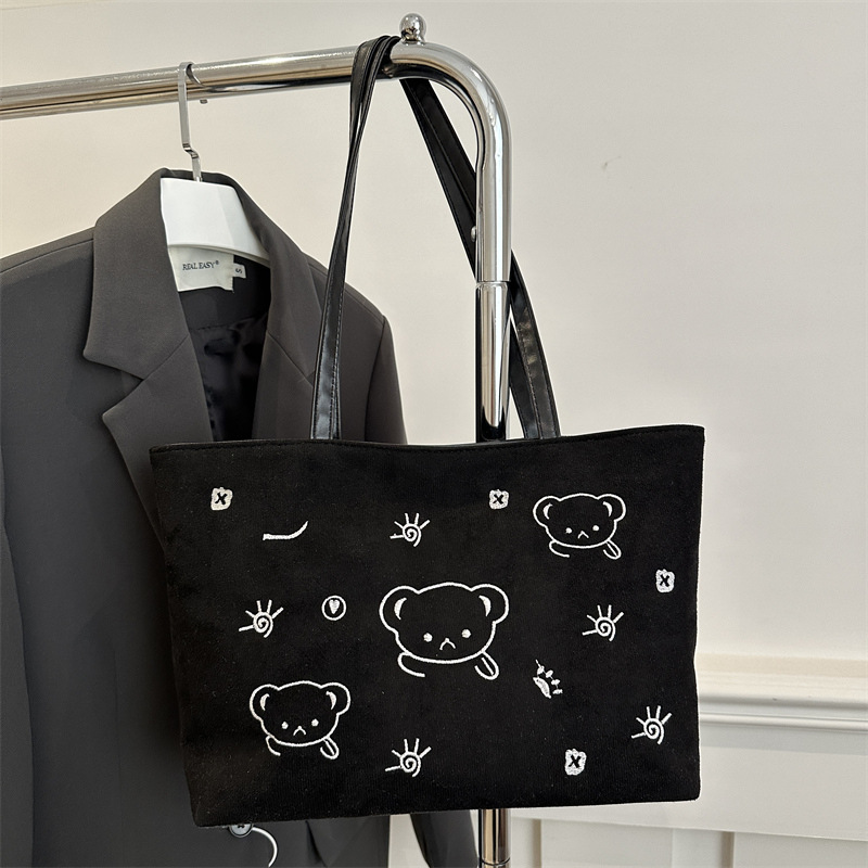 Casual bolsa de tela de gran capacidad para mujeres 2024 nueva moda para salir bolsa de compras portátil de viaje mochila