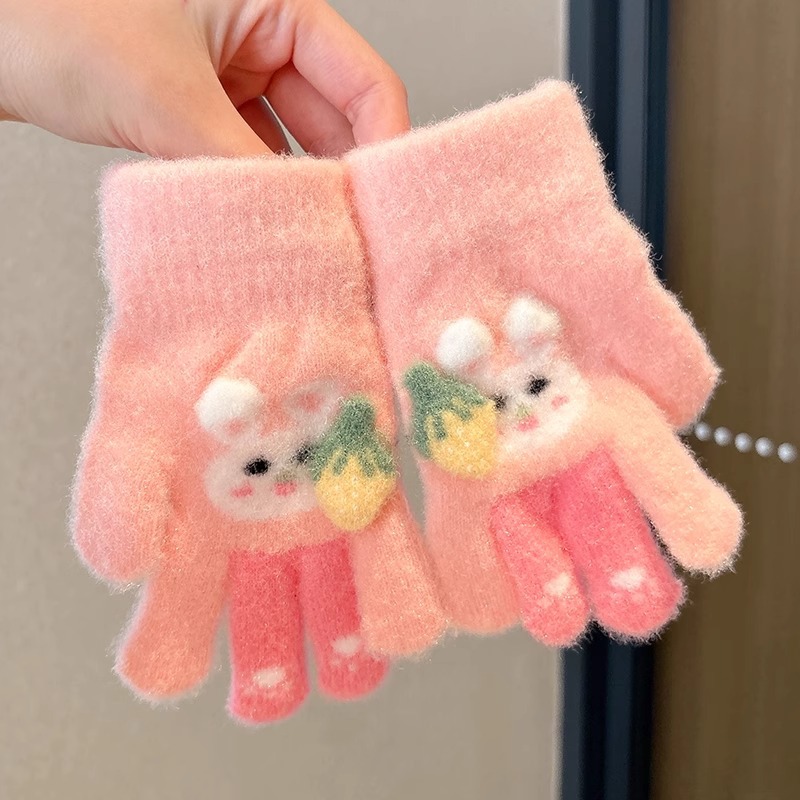 Guantes infantiles de invierno para niñas de invierno de cinco dedos para mujeres 2025 nuevos bebés calientes lindas niñas y niños