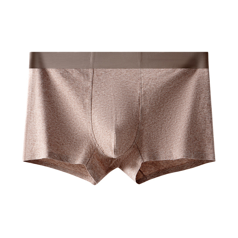 Primavera de algodón para hombre ropa interior de color sólido simple y cómodo transpirable 10A antibacteriano sin marcas pantalones planos