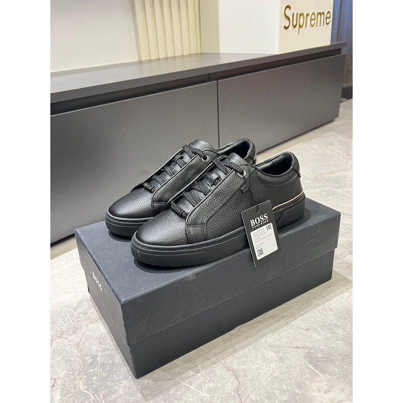 2025 New Bos European Luxury Men's Shoes Top Version Original Low-Top Classy Casual Sports Big-Name Genuine Leather Shoes