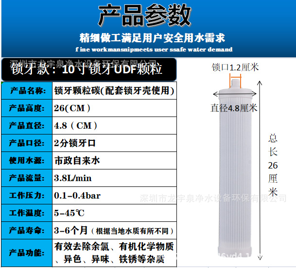 锁牙颗粒碳参数表