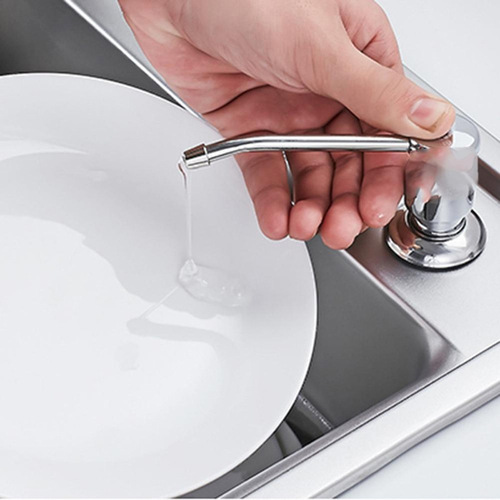 Cross-border kitchen stainless steel sink soap dispenser bathroom washing liquid hand soap dispenser hotel hand soap machine soap dispenser