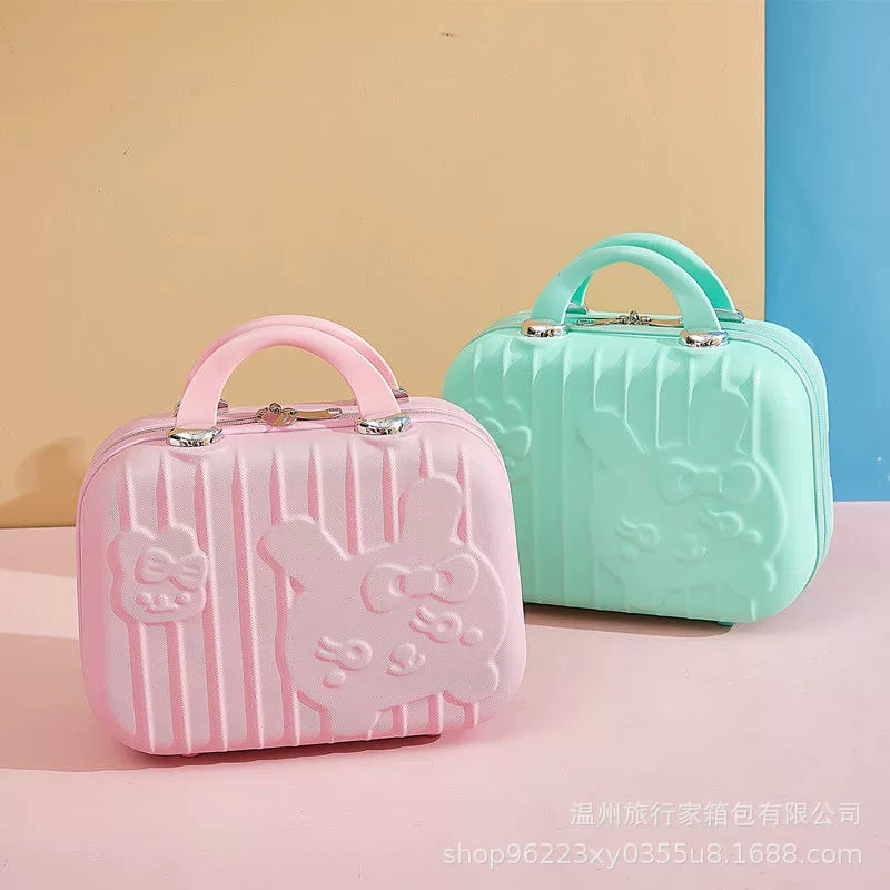 Новый мультяшный кролик розовый чемодан тележка чемодан ручной Подарочный чемодан женский 14-дюймовый Детский чемодан на колесиках Свадебная подарочная партия