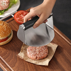 New model hamburger patty press square round patty press handle mold 304 stainless steel with silicone handle patty making tool