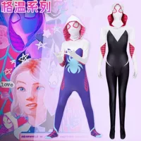 Хэллоуин spiderman Детская одежда Параллельная Вселенная Косплей костюм Взрослый Человек-паук Женщина Гвен