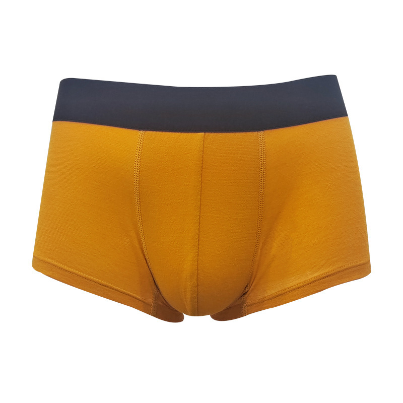 Men's Merino Wool Underwear, Bamboo Fiber Antibacterial and Sweat-Wicking Boxer Briefs, Hiking Quick-Dry Breathable High-Waisted Summer Men's Briefs