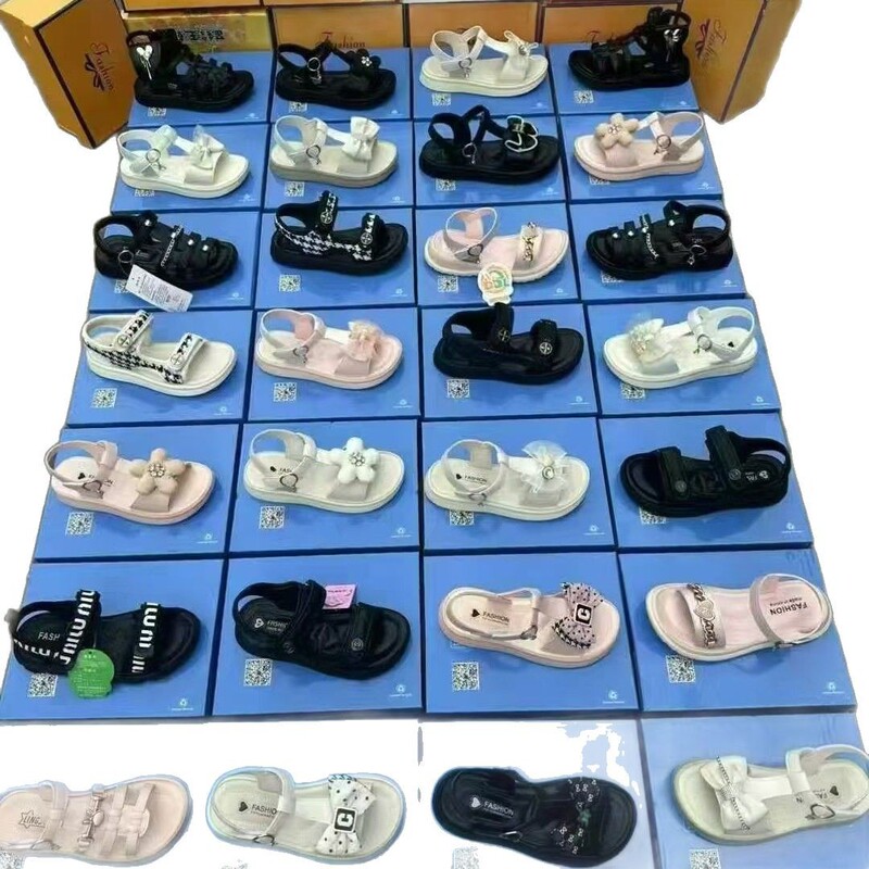 夏の新しい女の子ローマサンダル韓国ファッション夏の小さな女の子子供ハイトッププリンセスシューズサンダル|undefined