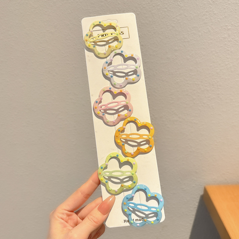 Horquilla de estrella colorida de dopamina, accesorio para el cabello para niños, horquilla con clip de flequillo lateral bonito para niñas, adorno para el cabello con clip BB.