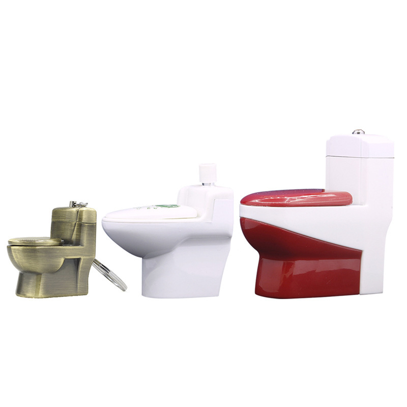 Mini inodoro pequeños adornos encendedor de fuego abierto YM073 colgante creativo pequeña muela baño pequeño regalo