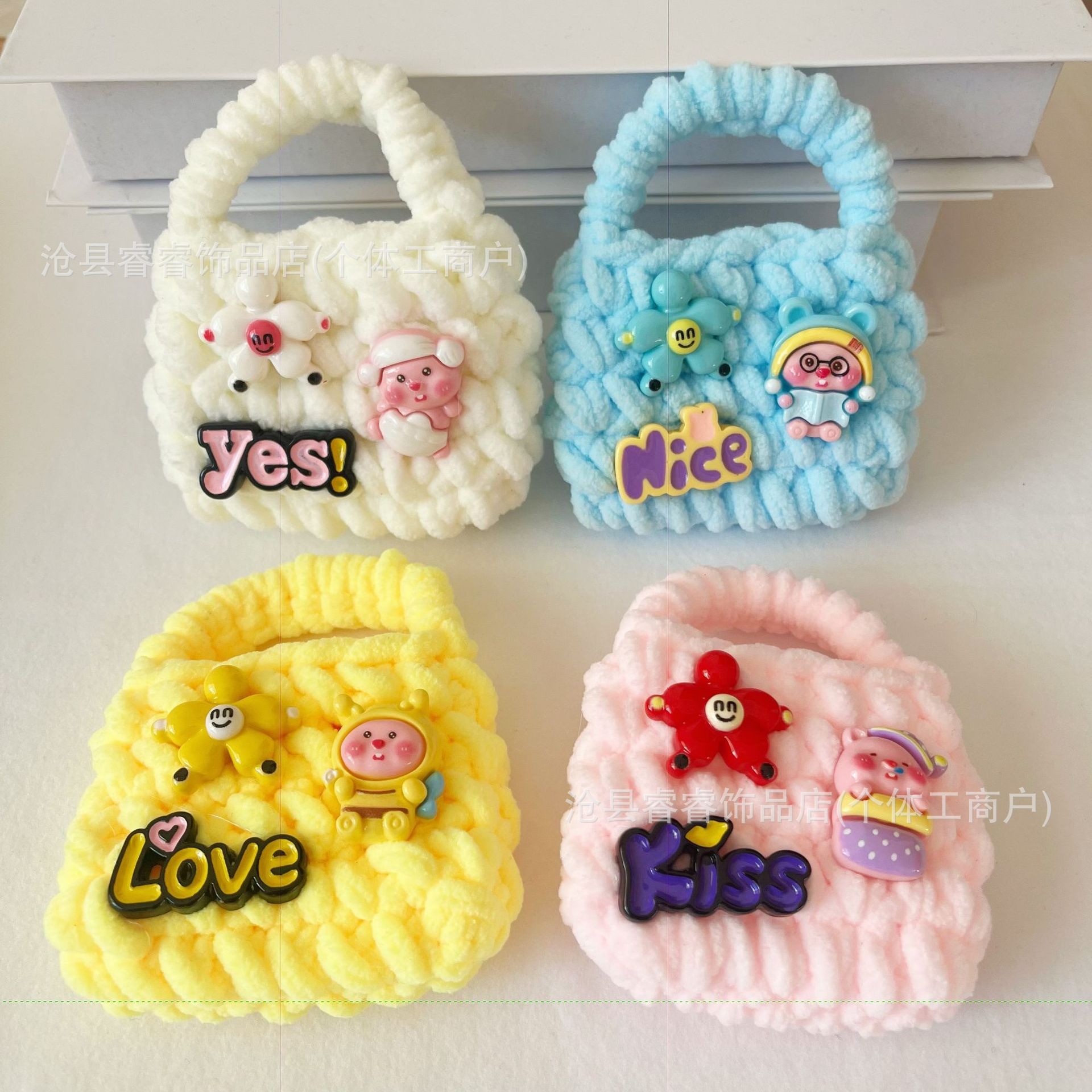 Productos terminados japoneses INS creativos dulces y lindos ganchos hechos a mano transfronterizos Amazon auriculares Bluetooth bolso de cambio a prueba de caídas