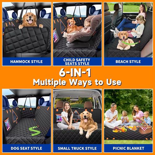 Car Pet Mat, Rear Seat Car Mesh Dog Pad with Protective and Cotton Pet Seat Cushion for Cars, Cross-border Direct Supply