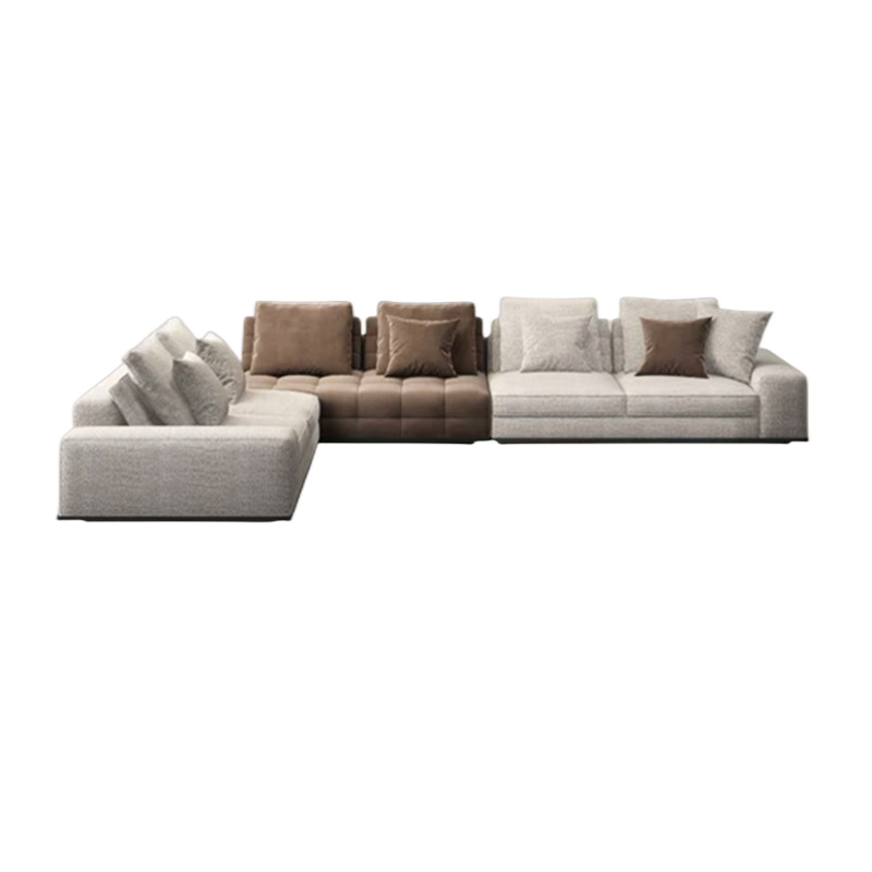 Italiano Lawrence tela sofá Internet celebridad minimalista diseñador salón grande y pequeño apartamento moderno sofá esquina combinación