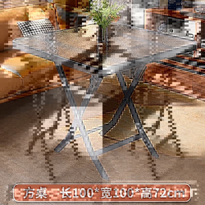 叠四方桌出租房用小餐桌简约可叠桌子便携户外圆桌小型|undefined