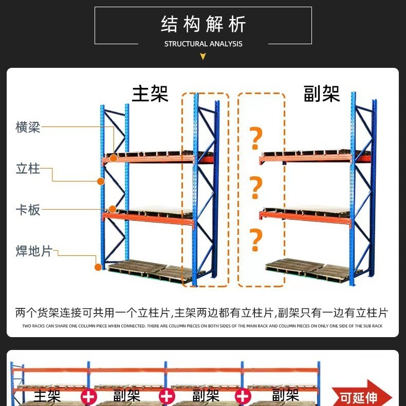 重型棚メーカー金物倉庫倉庫棚倉庫横梁式高位パレット棚鉄棚卸売り|undefined