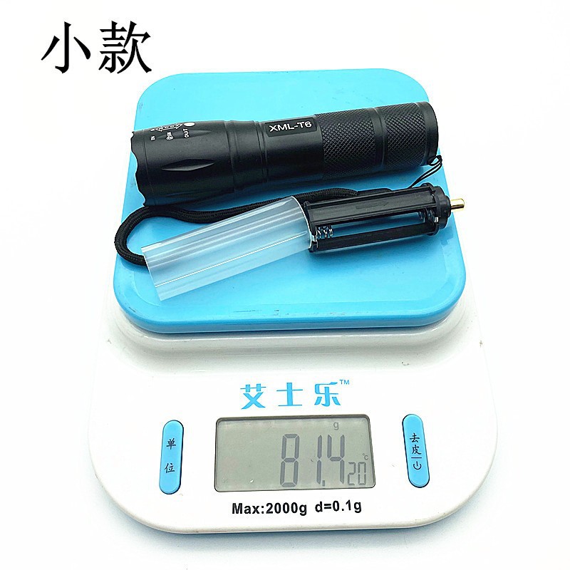 Aleación de aluminio caliente transfronteriza A100 linterna T6 lámpara de perlas de zoom telescópico Amazon mini linterna