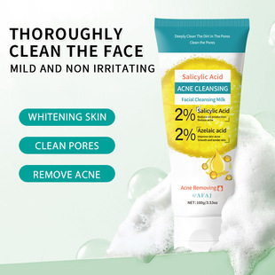 Full English Afaj Salicylic Acid Refreshing Oil Control Care Deep Cleansing Mild Facial Cleanser Foreign Trade Cross-Border Wholesale