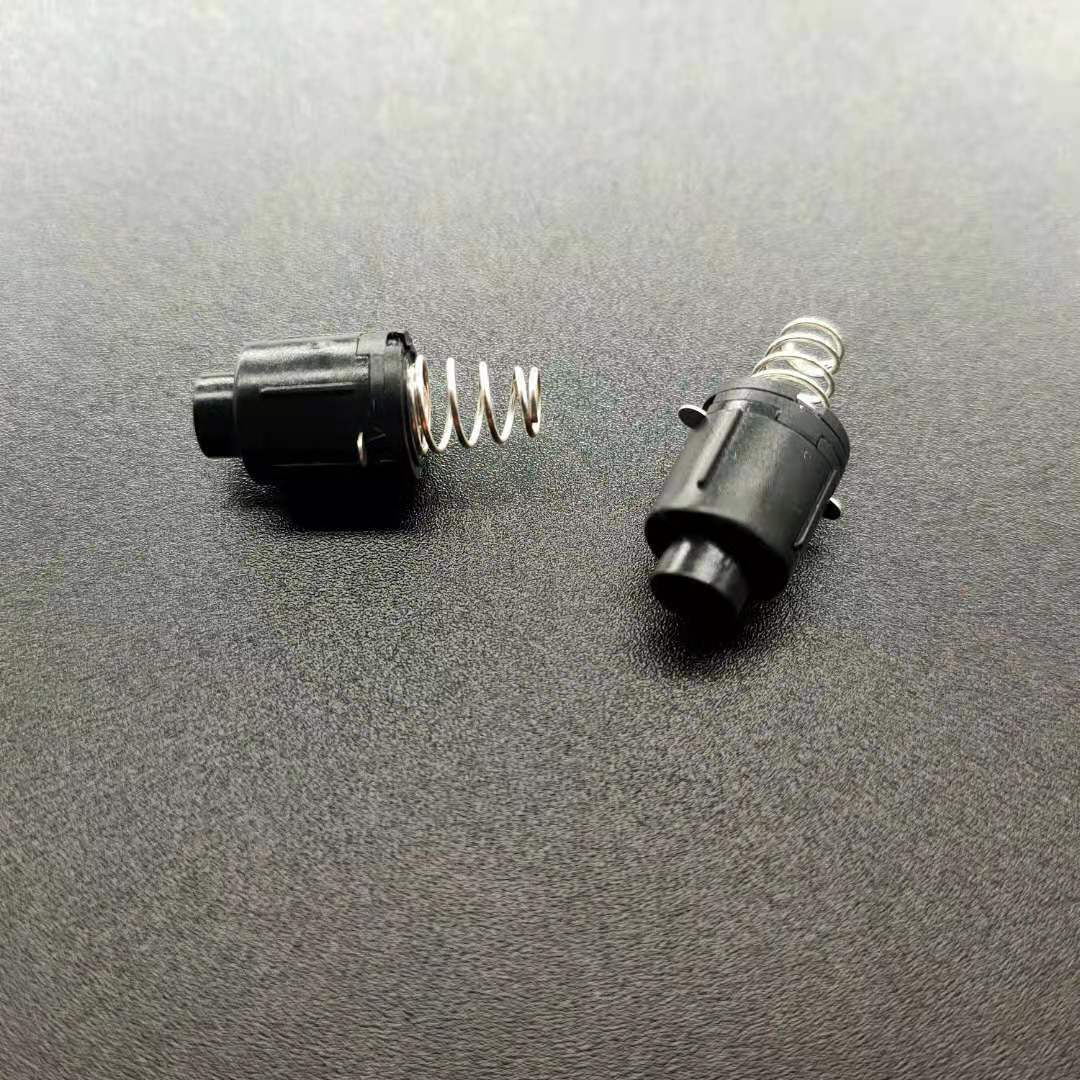 电动牙刷按钮圆形开关尾部自锁功能带弹簧点通1002A自锁按钮开关