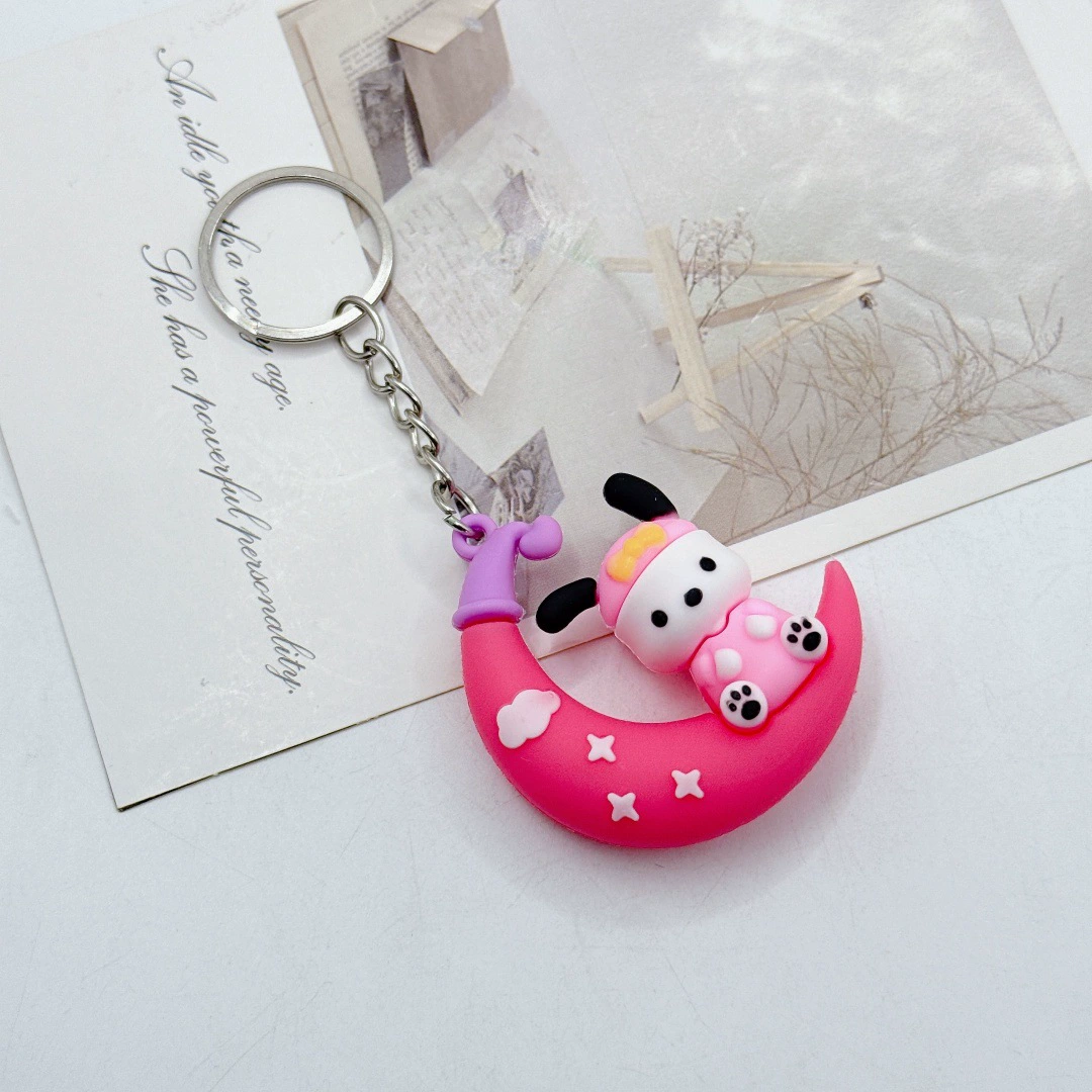 Sanrio, cartoon keychain, three dimensional pendant, accessory for keys