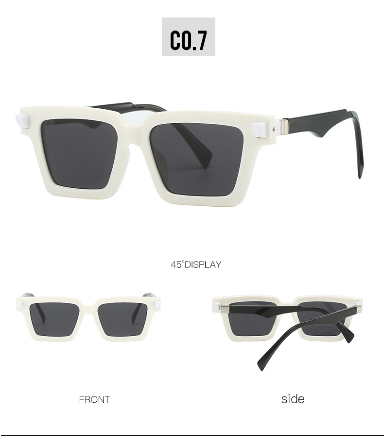 Casual Color Block Pc Square Full Frame Women's Sunglasses display picture 14