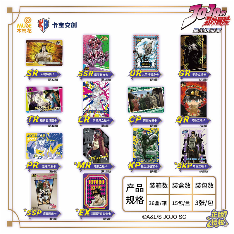 卡宝文创jojo的奇妙冒险星尘远征军第1弹V10收藏卡牌正版周边JOJO|undefined