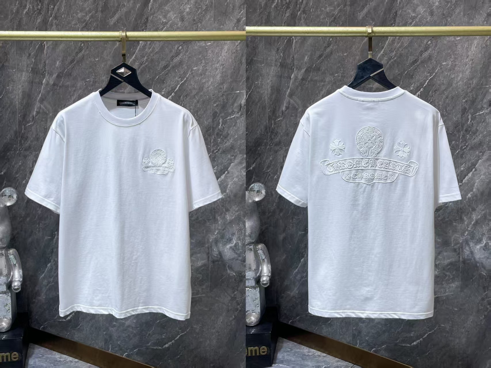 Chrome Heart 24 nuevo Crocodile de verano de moda europea y americana camiseta de manga corta para hombres y mujeres