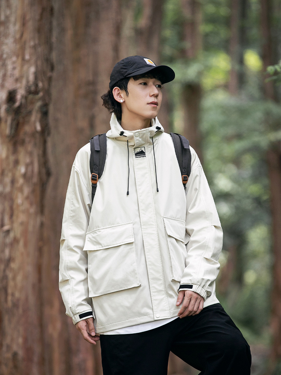 Chaqueta con capucha de montaña para hombre primavera y otoño nueva marca de moda montañismo al aire libre chaqueta casual chaqueta de trabajo impermeable