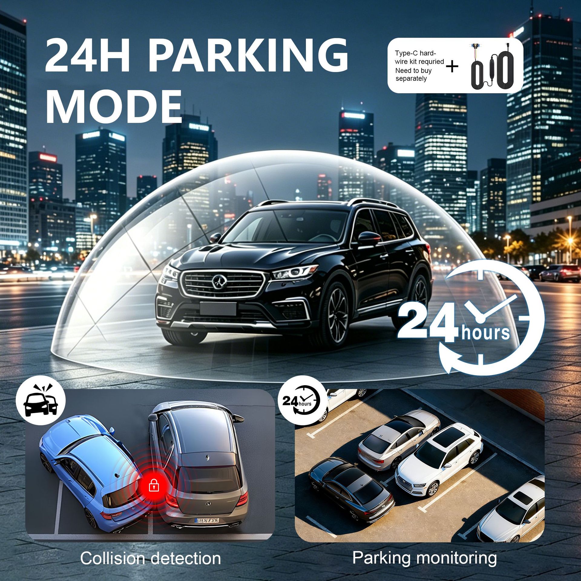 Cross-border 4K Dual Front and Rear Recording Dash Cam 3inch IPS Screen WIFI Mobile Phone Connectivity Night Vision for Export
