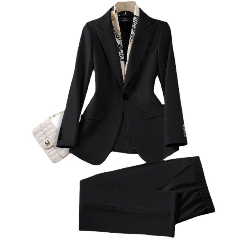 Busalong корейский женский профессиональный костюм с длинным рукавом Формальные Брюки костюм интервью продажи комбинезоны 6230