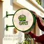 双面亚克力咖啡店圆形门头灯