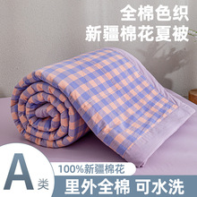 亲肤水洗棉空调被子四季通用夏凉被纯棉特价春夏天被子新疆棉花被