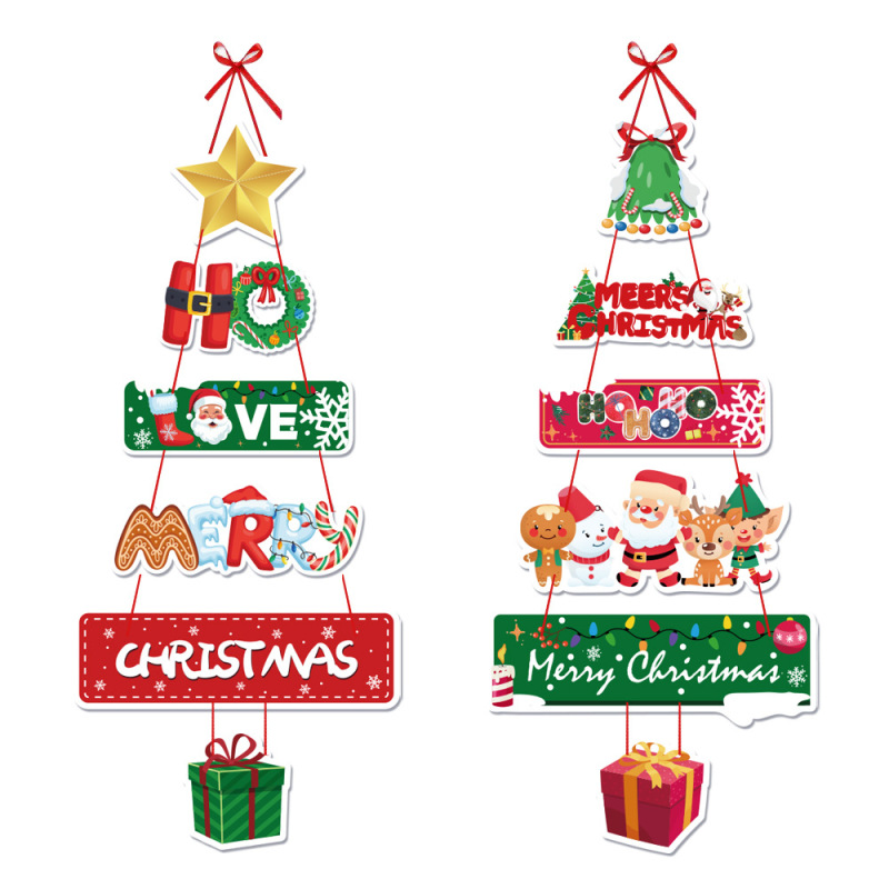 2024クロスボーダークリスマスパーティー装飾ドア掛けクリスマスペンダントプレゼント雰囲気アレンジペンダントパーティー用品|undefined