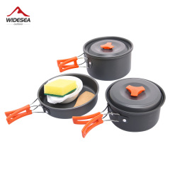 WIDESEA Camping Pot for 2-3 People, Portable with Utensils, Outdoor Cooking Pot for Outdoor Cooking, Hiking, Mountaineering, and Camping