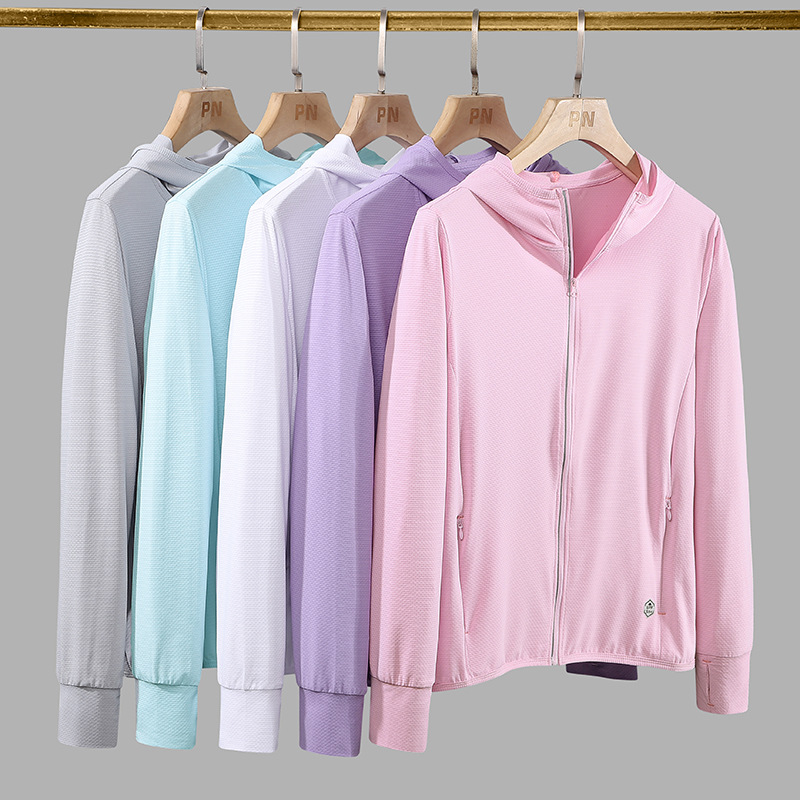 Summer sun protection clothing women's long-sleeved UV protection coat skin clothing 2024 New Ice Silk sun protection clothing men's fishing clothing