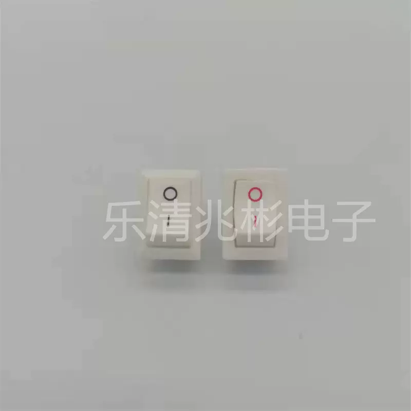 供应白色船型开关 KCD1两脚两档 15*21mm船型电源翘板开关