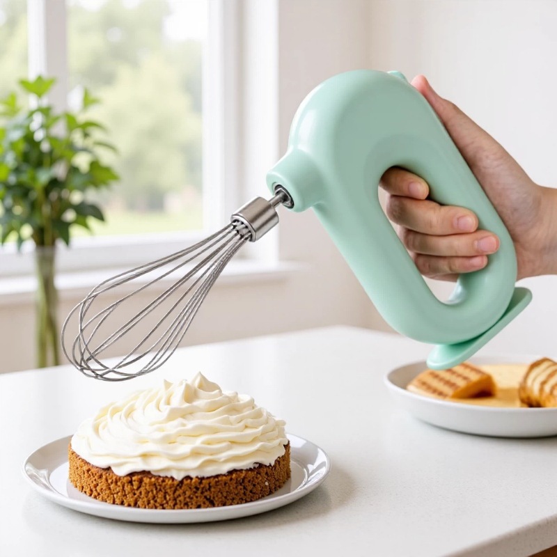 Cross-border electric egg beater, household small automatic cream frother, multifunctional cake baking mini mixer