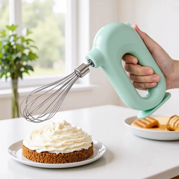 Cross-border electric egg beater, household small automatic cream frother, multifunctional cake baking mini mixer