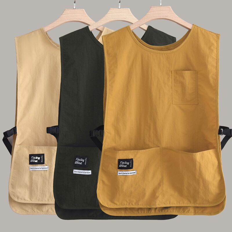 Casual New Style Vest Apron Kitchen Waterproof Baking Custom Logo Printing Barber Shop Catering Work Clothes for Men and Women