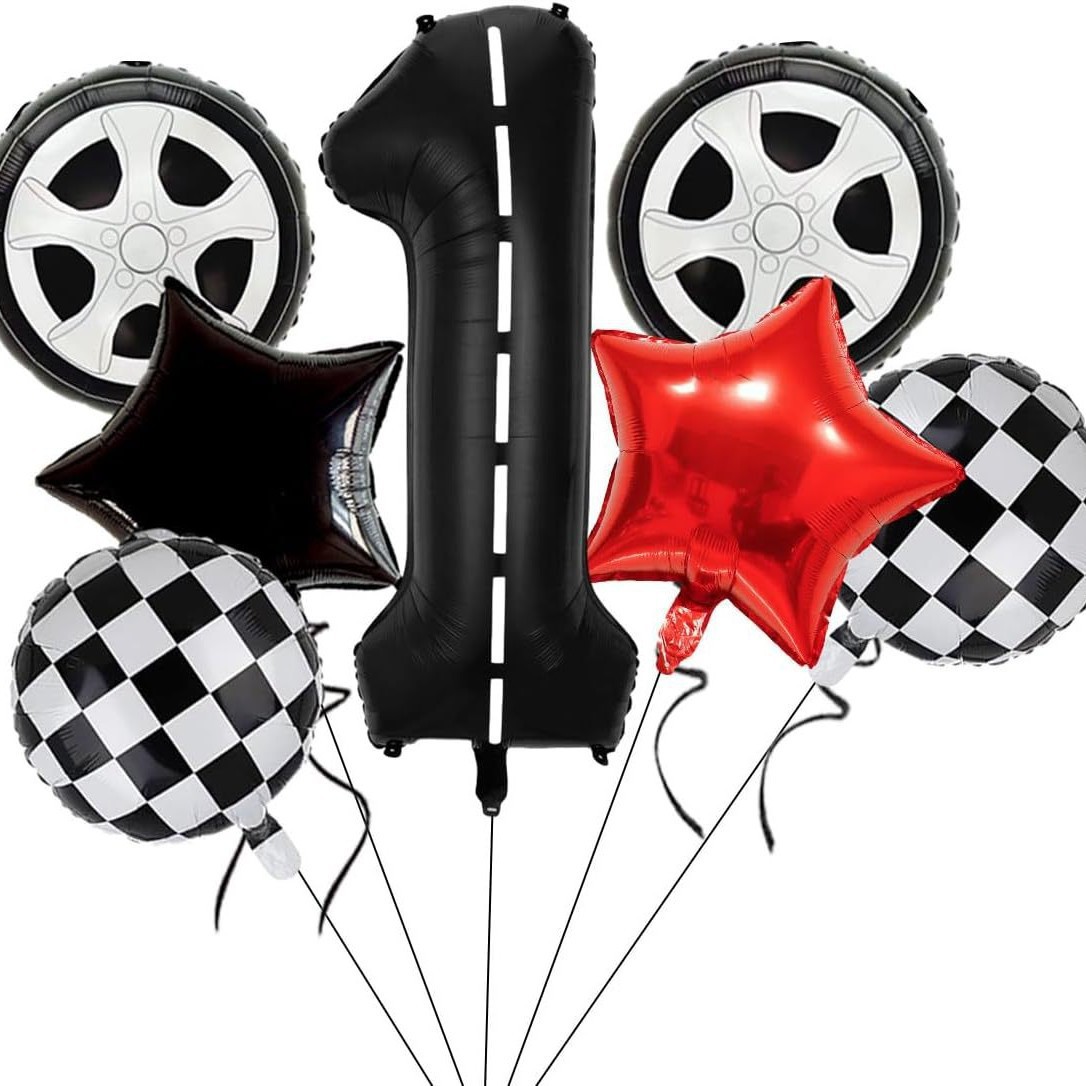 Casco neumático rayas digitales combinación de globos 40 pulgadas decoración de fiesta de cumpleaños infantil digital venta caliente transfronteriza image 7
