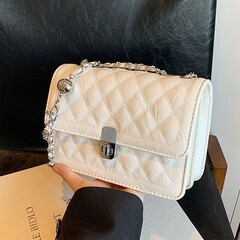 Diamond Grid Chain Bag 2024 New Model Cross-Border Versatile Stylish Crossbody Bag Chanel Style High-End Shoulder Bag Underarm Bag