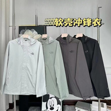 春秋季TNF男女户外连帽冲锋衣北脸夹克外套防风刺绣标跨境批发