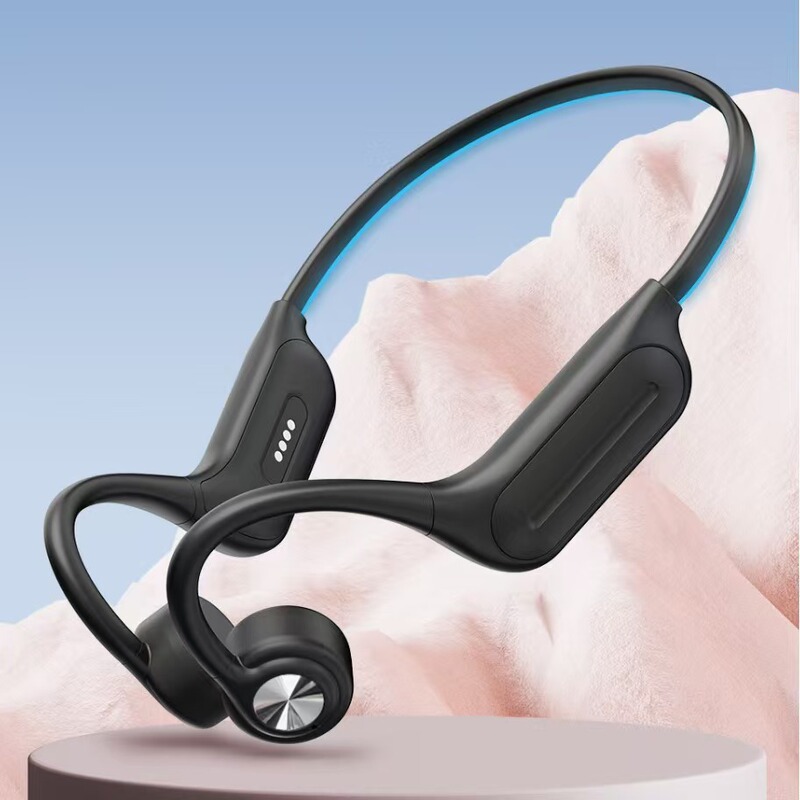 True Bone Conduction Bluetooth Ipx8 Waterproof Swimming 32g Memory Running Sports Headphones Private Design Dazzling Light